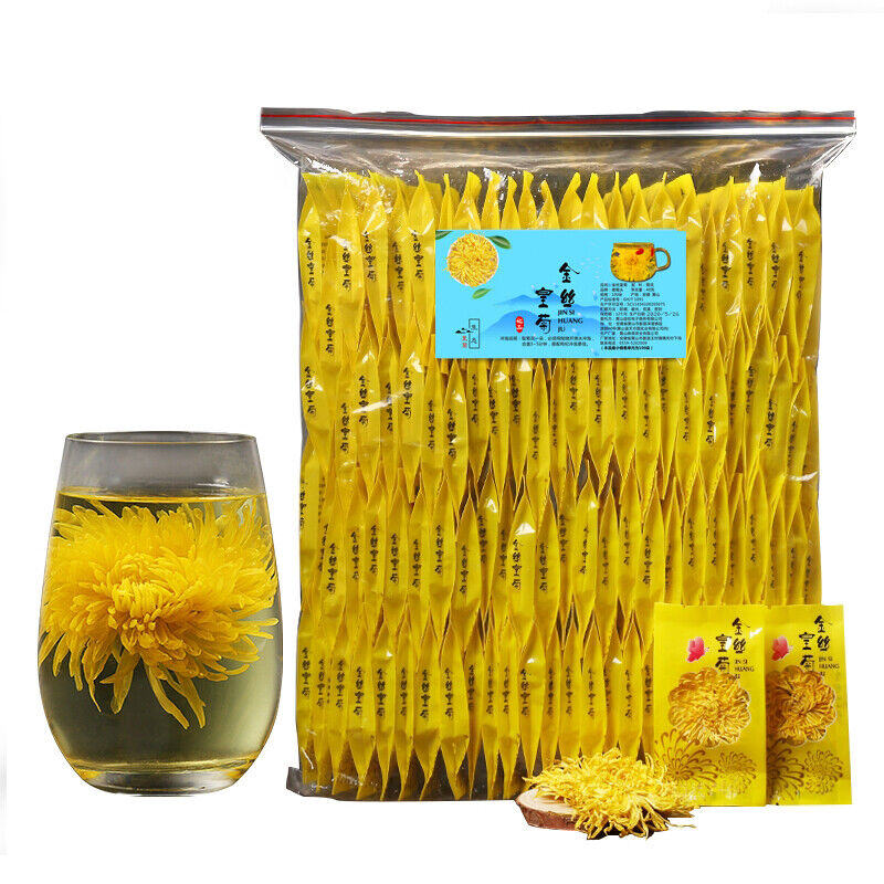 Golden Chrysanthemum Tea Flower Blossom Cooling Healing Floral Tea 100 Blooms