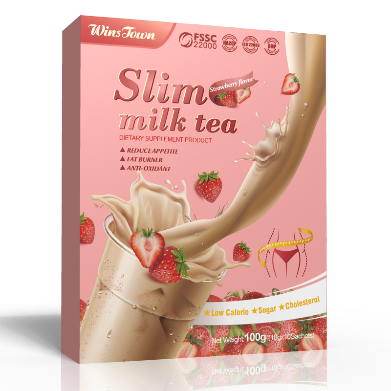 Slim Milk Tea - Strawberry Flavor Fat Burner, Effective Supplement