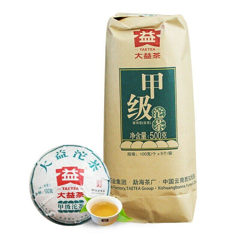TAETEA Brand Year Menghai Dayi Jia Ji Tuo Cha Pu-erh Tea Tuo Raw Puer 500g Main image