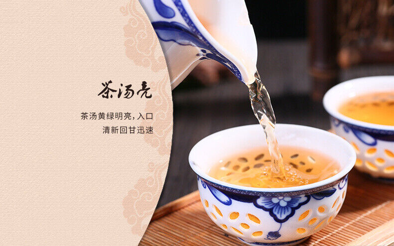 Puwen Tea Yunnan Puer Tea Raw Sheng Pu-Erh Green Tea Cake 400g/10.58oz
