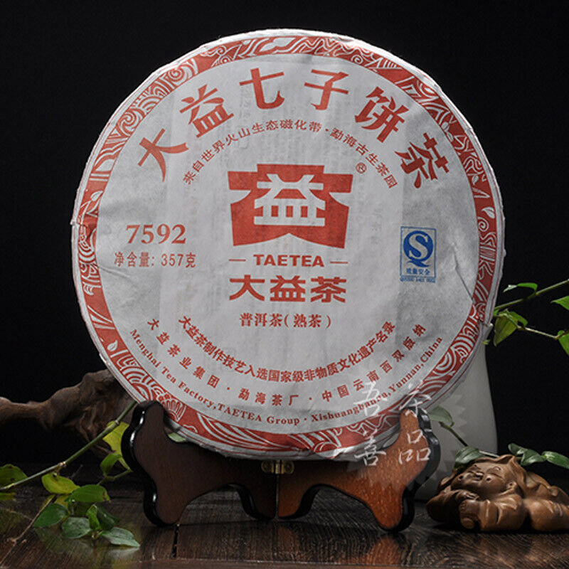 Yunnan Menghai Dayi 7592 Chi Tse Beeng Ripe Puer Pu Er Tea 357g 101 Batch
