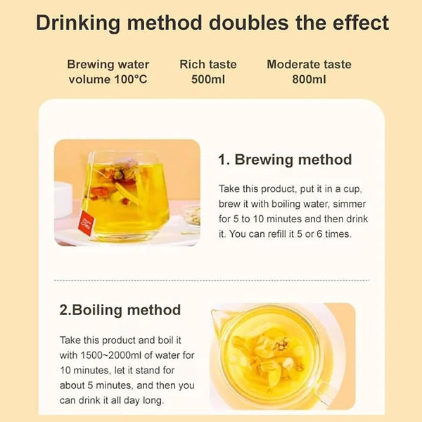 Yuanqi Four Treasures Tea, Ginseng Tea for Men, Independent Packaging Tea Bag