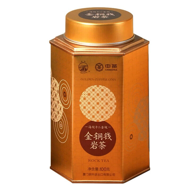 Sea Dyke Brand Golden Gopper Coin Fujian Wuyi Rock Tea Oolong Tea 100g Tin Main image