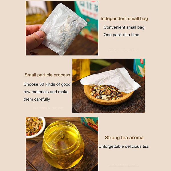 18 Flavors Liver Care Tea Daily Liver Nourishing Tea Health Preserving 30 Bags