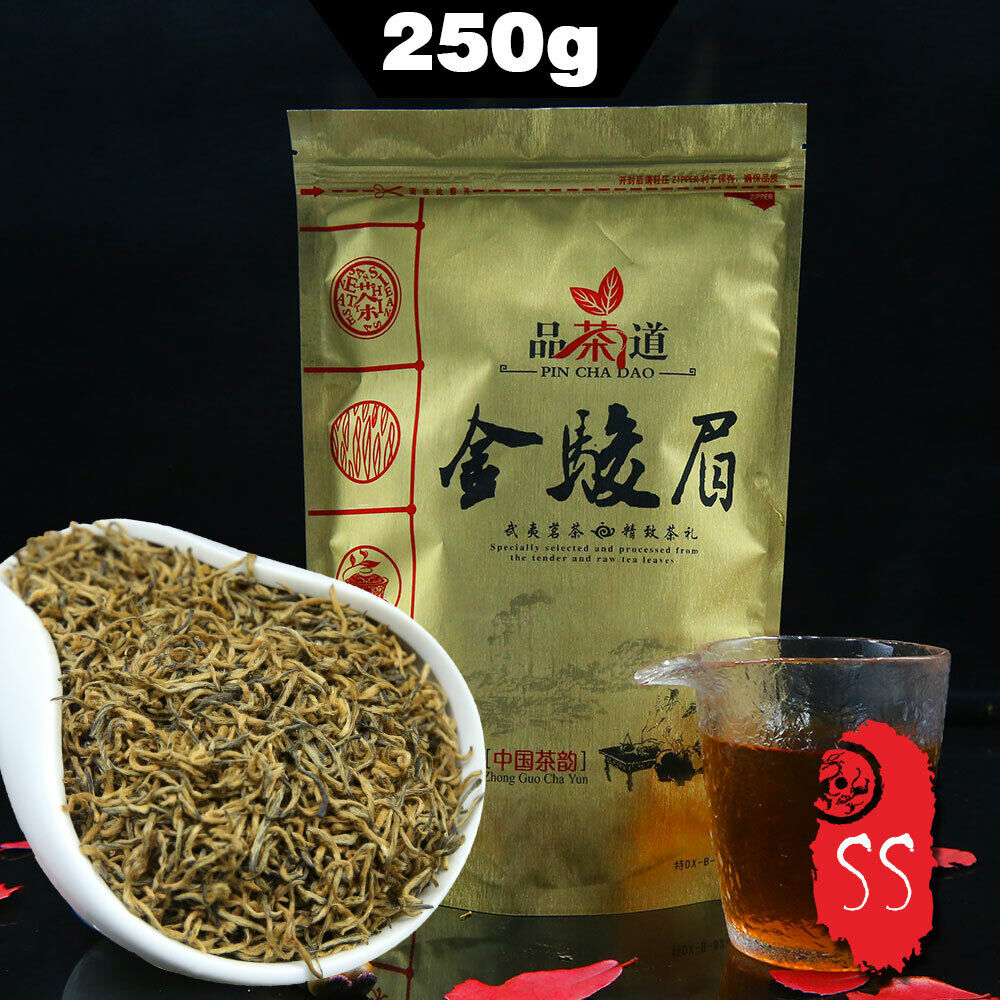 TeaChinese Tea Hand-picked Jin Jun Mei Black Tea Golden Eyebrow Wuyi Teas 250g