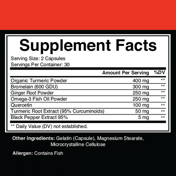 Turmeric Curcumin with Ginger + Black Pepper Joint Pain Maxx Strength Capsules