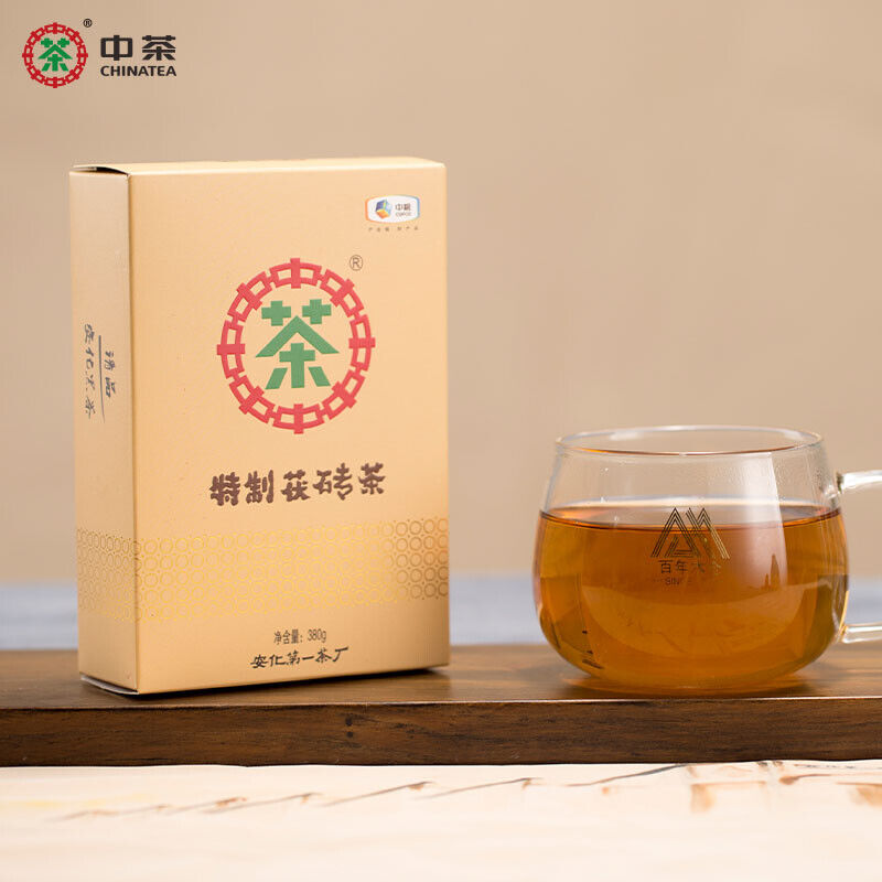 Hunan Anhua Golden Flower Dark Brick Tea Fu Zhuan Dark Tea 380g HEI CHA Main image