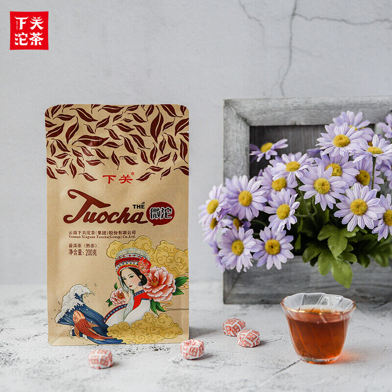 XIAGUAN Brand Wei Tuo Pu-erh Tea Mini Tuo Cha 200g Ripe Puer Tea Shu Tuocha Main image