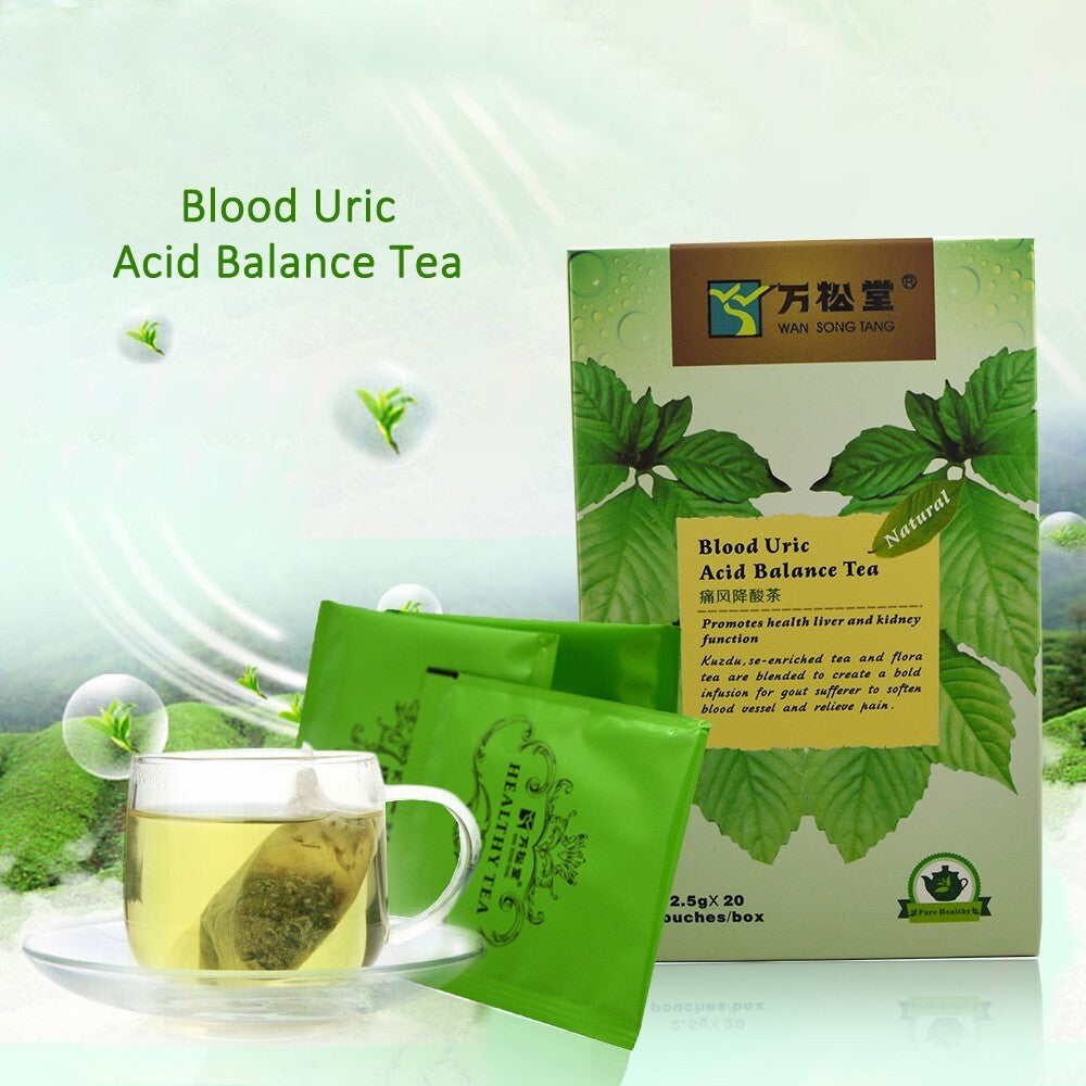 2 x 20 Pcs Natural Herbal Tea for Uric Acid Balance Gout Joint Pain Relief