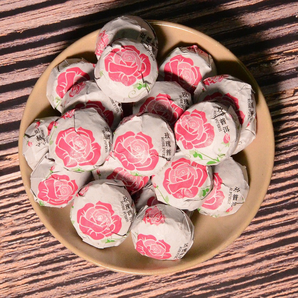 Yunnan Puer Tuo Red Rose Pu Erh Flower Flavor Mini Tuo Cha Ripe Pu'er Tea 500g Secondary image