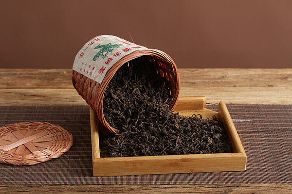 Yunnan Puer Tea Zhang Xiang Ancient Tree Puerh Loose Ripe Basket Pack 300g