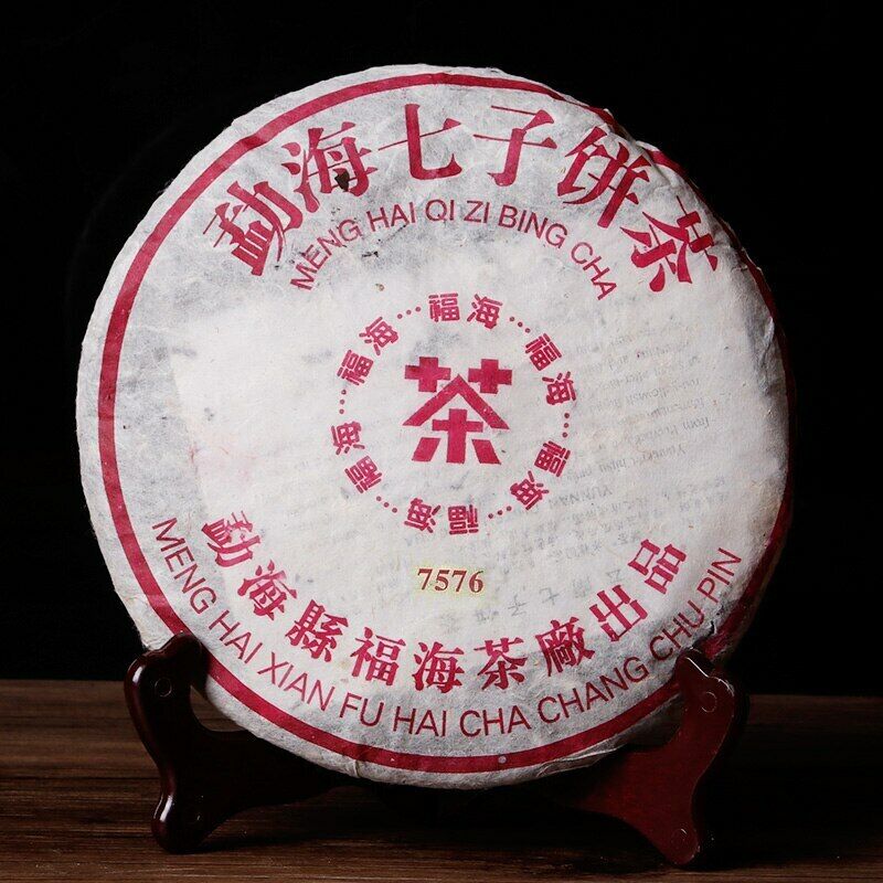 Shu Puer Chinese Tea Fuhai 7576 Ripe Puer Chinese Tea 357g Cake