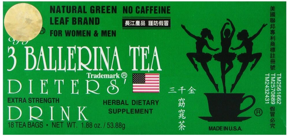 18 Bags Weight Loss & Detox Drink 3 Ballerina Extra Strength Dieters Tea Main image
