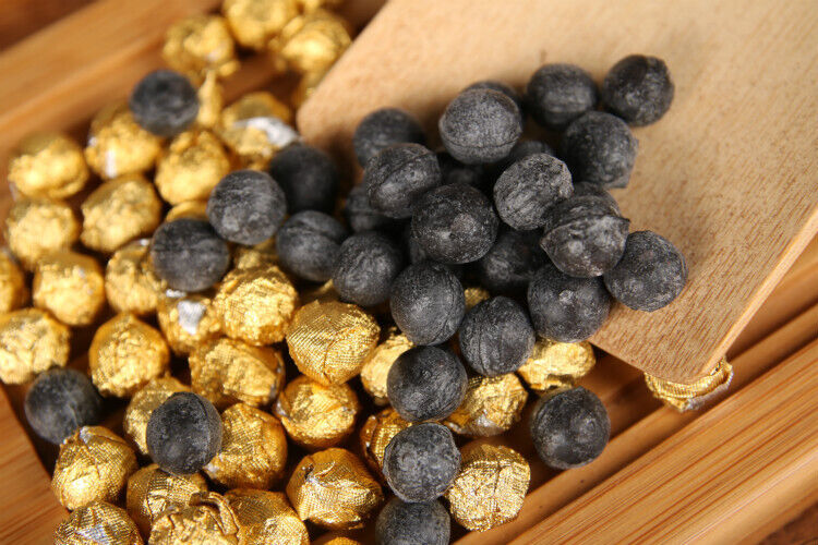 Yunnan Puer Tea CHA GAO Shu Puer Resin Tea Balls Shape Paste Ripe Puerth Cream