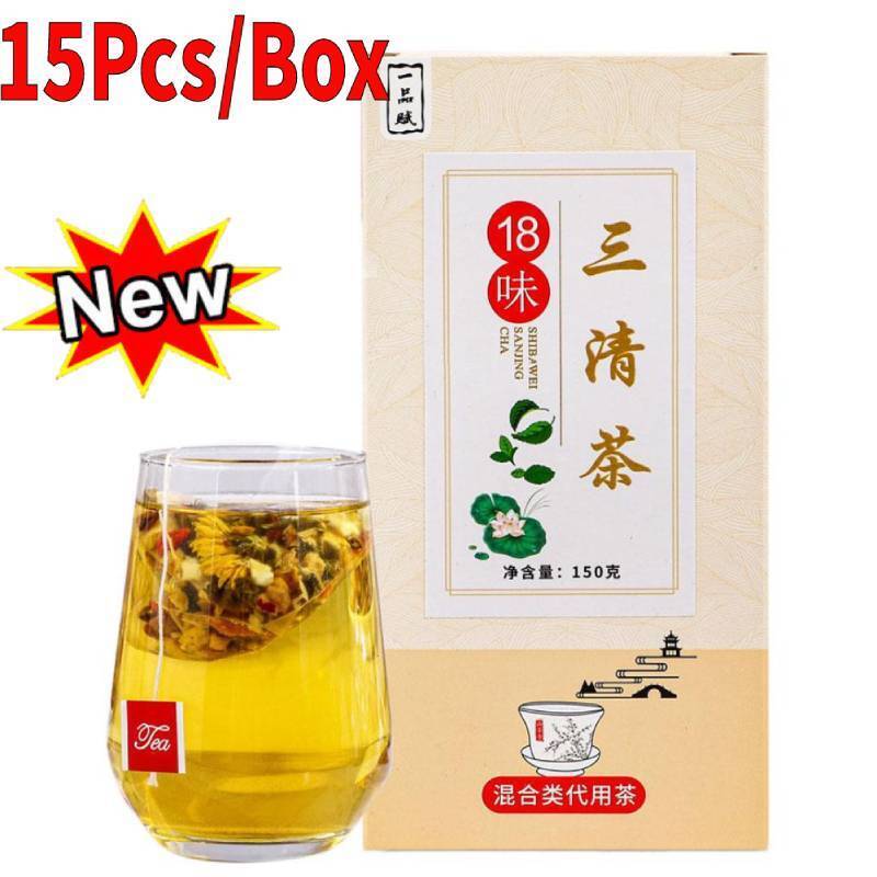 18 Flavors of Sam Ching Tea 18种口味三清茶150g 蒲公英清新茶 养生茶凉茶 15pcs/盒 Main image
