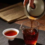 357g Yunnan Old Puerh Ripe Tea Tongqinghao Palace Aged Puer Cooked Tea Cake