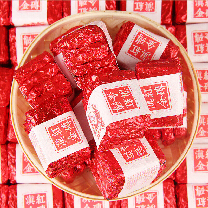TeaChina Yunnan Dian Hong Gold Tea Brick DianHong Kungfu Black Tea Mini Brick