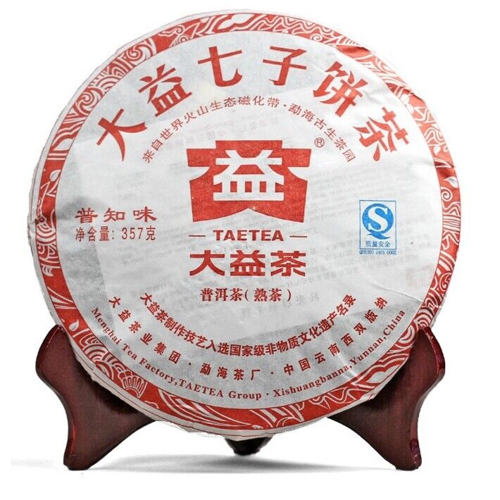 Ripe Puer Tea Dayi "Pu Zhi Wei" Shu Puerh Tea Chi Tse Cake 357g/12.59oz Main image