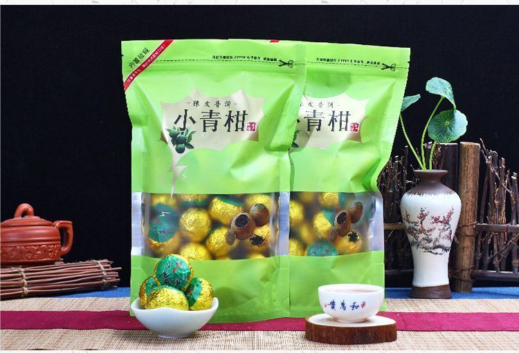 Premium Xinhui Green Orange Peel Chenpi Citrus Puer Pu'er Puerh Ripe Tea 100g
