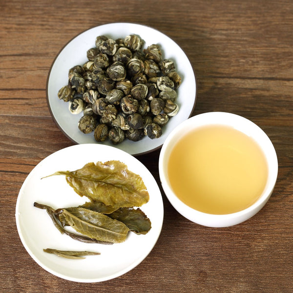Chinese Green Tea Hand Roll Ball Supreme Jasmine Dragon Pearl Loose Leaf