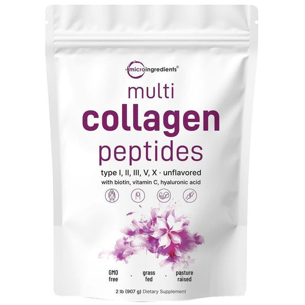 Multi Collagen Peptides Powder - Hydrolyzed Protein Peptides (Type I,II,III,V,X)