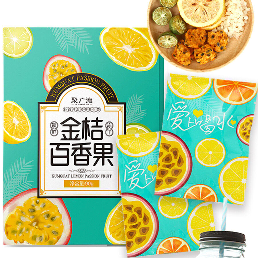 5pcs Chinese Dried Fruit Tea Teabags with Kumquat Passion Fruits Lemon Tea Bag
