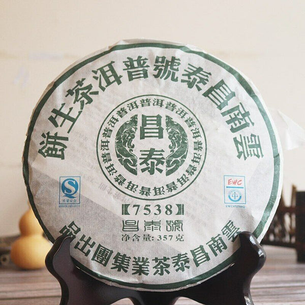 China Chang Tai 7538 Puer Sheng Raw Yunnan Changtai Pu-erh Tea Cake 357g