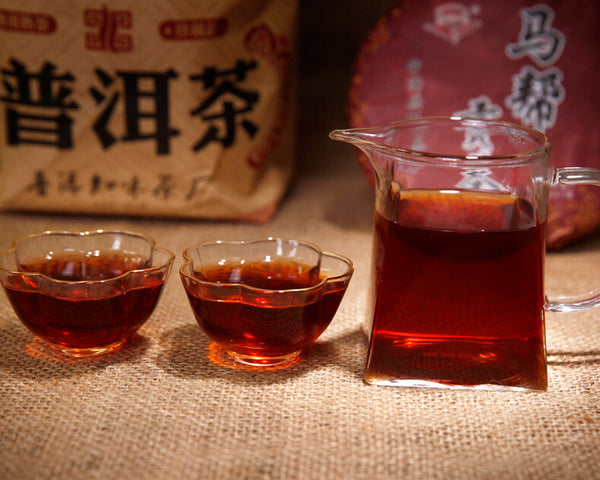 357g Puer Cooked Black Ji Shun Hao Ma Bang Tribute Tea Puerh Tea Cake Ripe