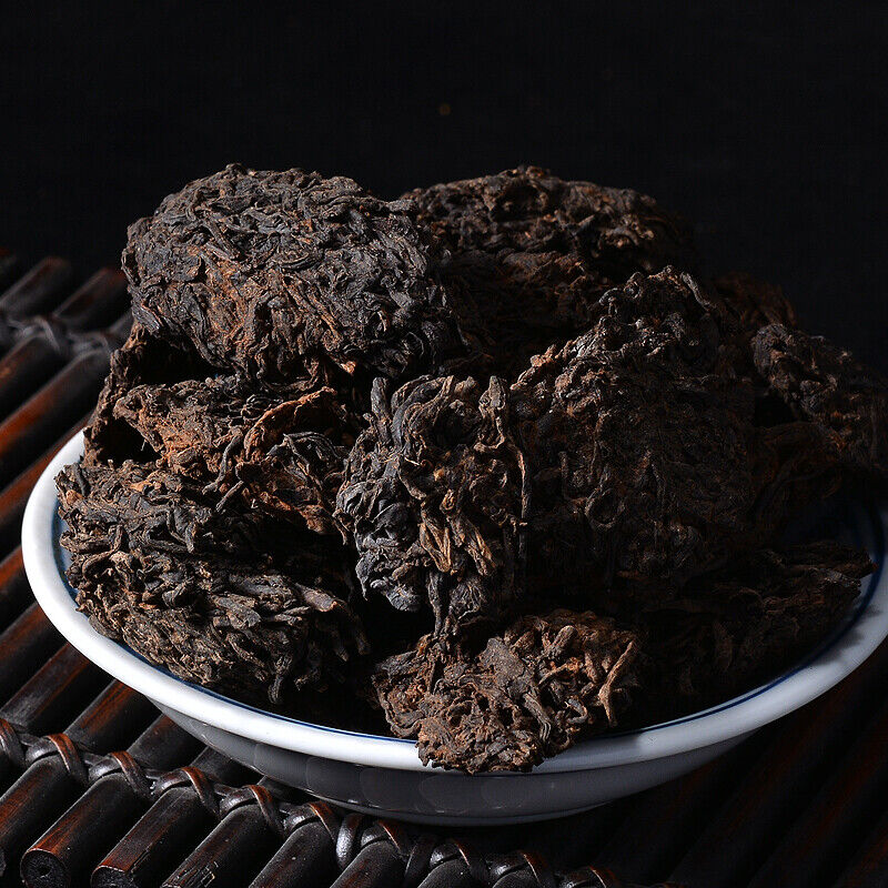 Guangxi Hei Cha Aged Wild Liu Bao Lao Cha Tou Golden Bud Nuggets Dark Tea 500g Main image