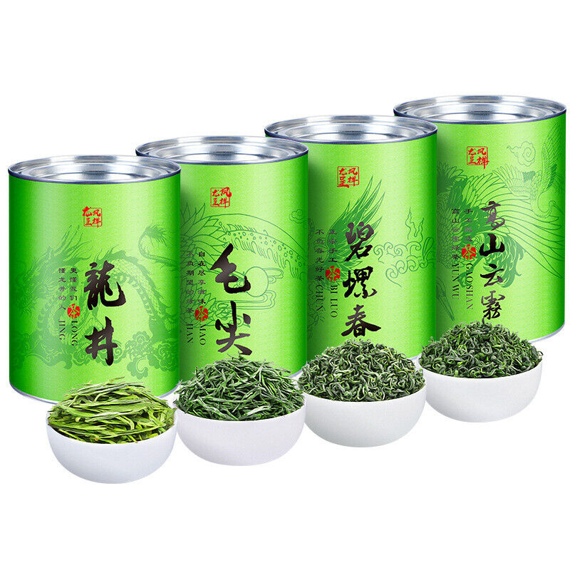 四大绿茶 龙井毛尖茶明前碧螺春高山云雾组合茶叶 500g Four Great Green Teas Main image