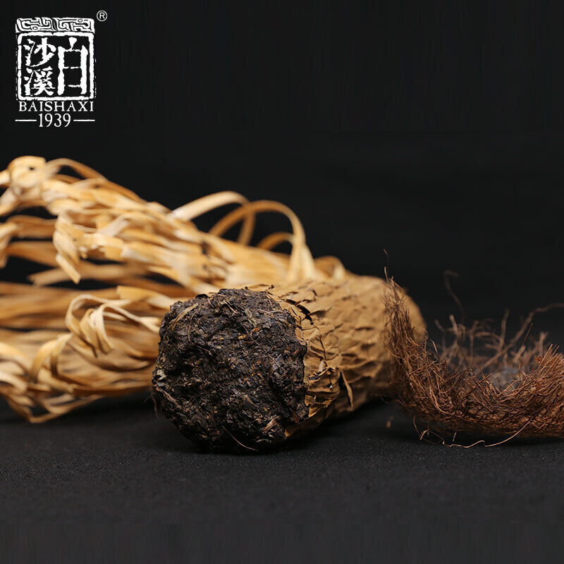 BAISHAXI Brand ShiLiang Cha Hunan Anhua Dark Tea Black In Bamboo Basket 362.5g Main image