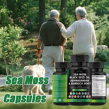 Certified Organic Sea Moss Capsules Irish Sea Moss Bladderwrack Burdock Root
