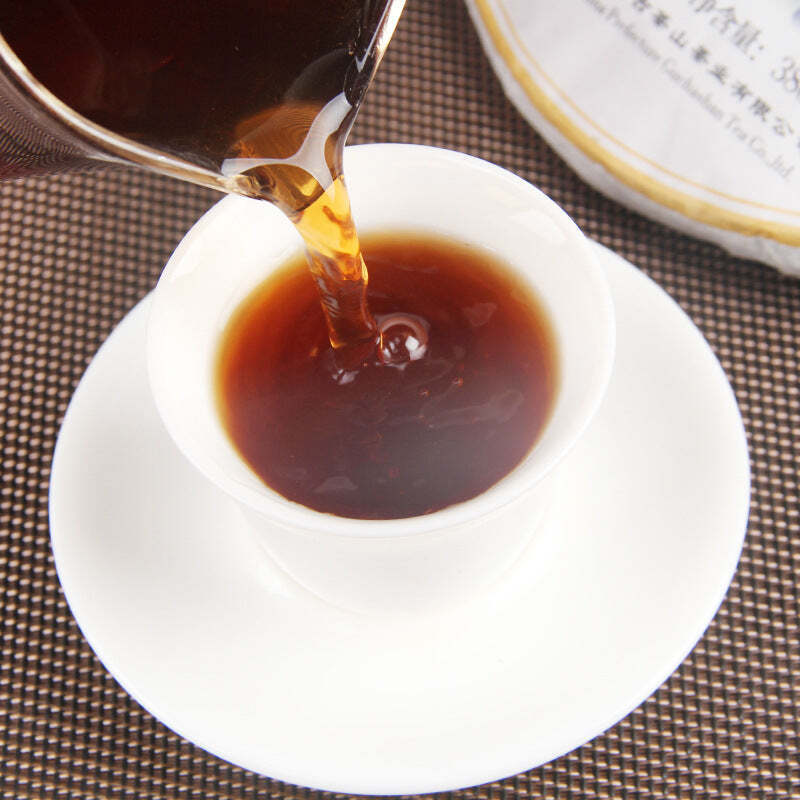 380g Cooked Pu'er Tea Cake Wild Old Tree Puerh Ripe Tea Yunnan Pu-erh Black Tea Secondary image