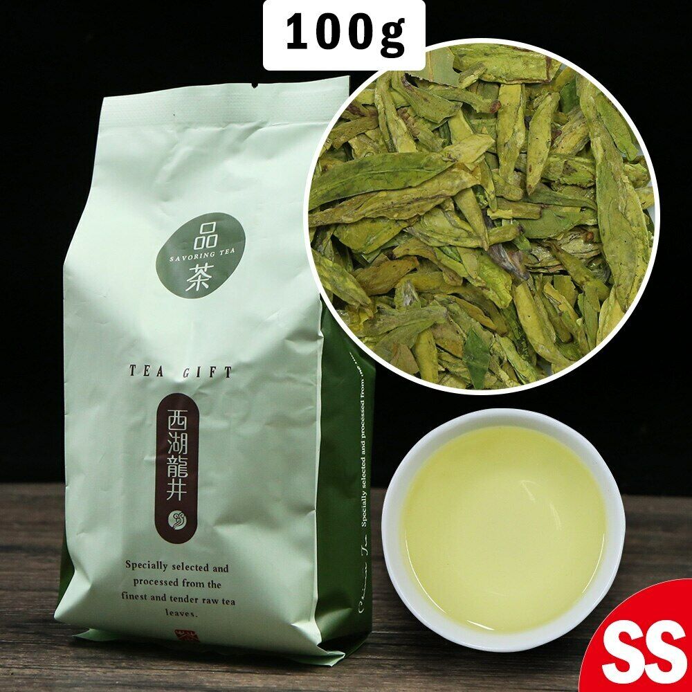 Longjing Chinese Green Tea Dragon Well Lung Ching Tea Xihu Long Jing 100g Main image