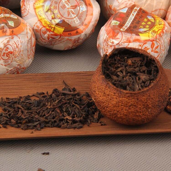 Xinhui Aged Chenpi Ripe Puer Tea Orange Skin Puerh Pu'er Loose Tea PEI YU 312