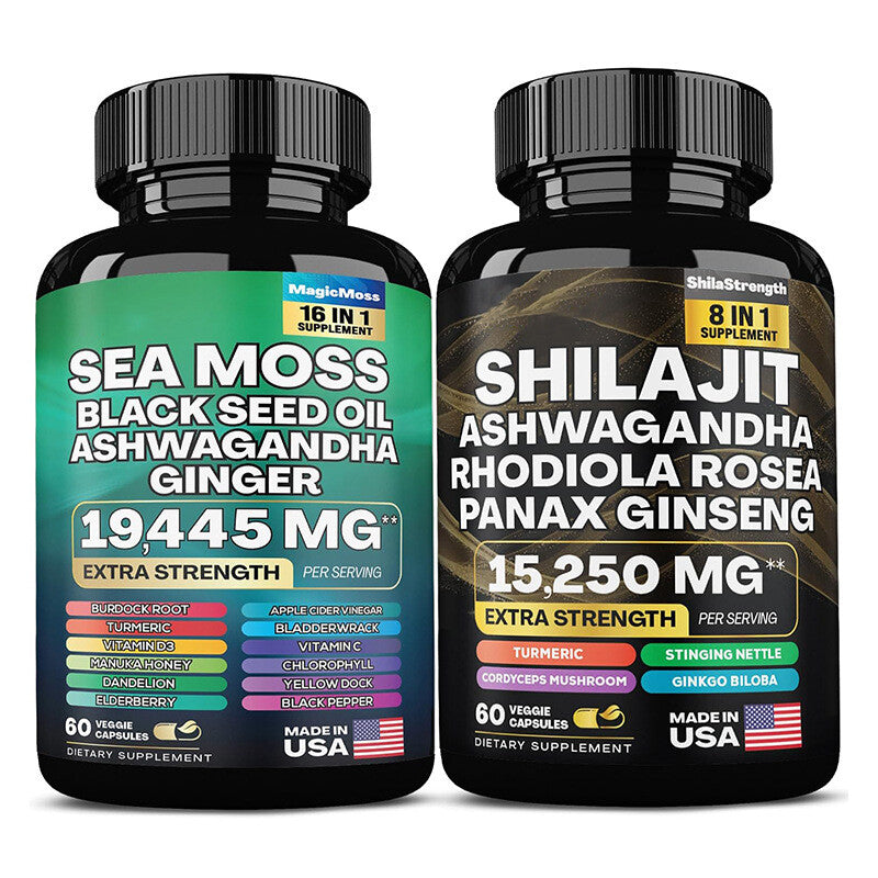 Dynamic Vitality Bundle - Sea Moss Multivitamin & Shilajit Power Combo Set