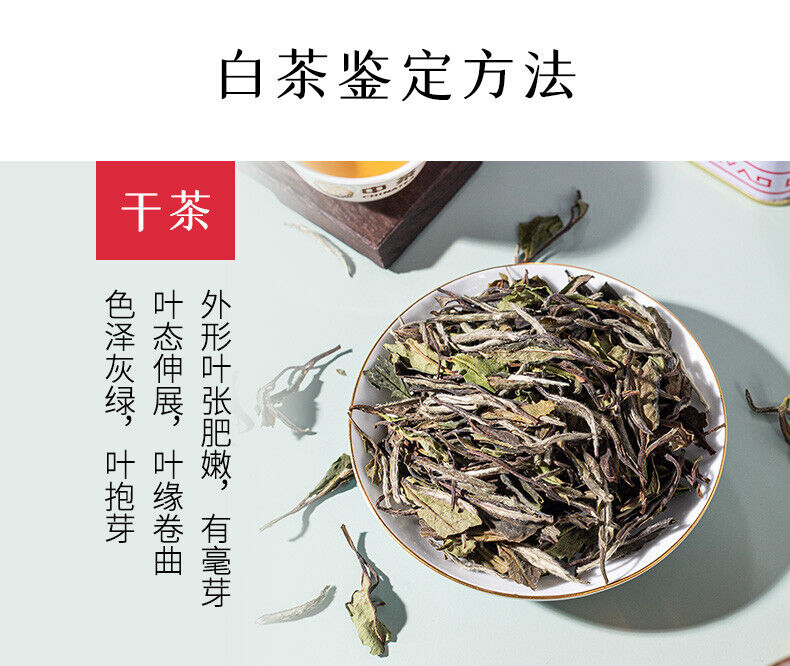 CHINATEA Fujian White Tea Bai Mu Dan Pai Mu Tan Tea White Peony Tea 100g Tin