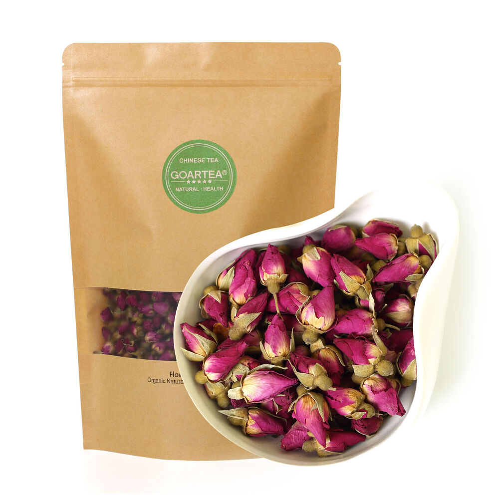HELLOYOUNG100g Natural Red Rose Bud Dried Edible Petal Flower Chinese Herbal Tea
