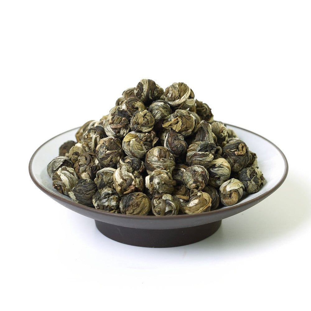 Chinese Green Tea Hand Roll Ball Supreme Jasmine Dragon Pearl Loose Leaf Secondary image