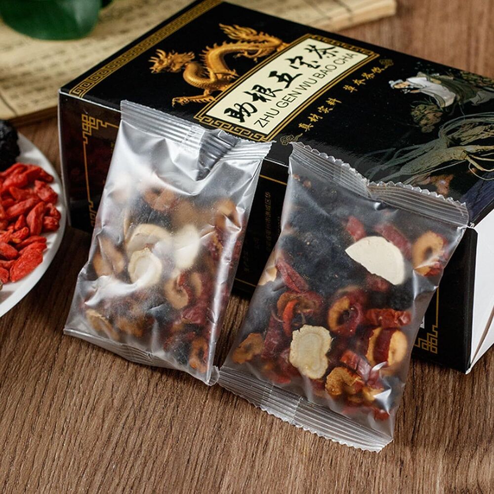 Ginseng Five Treasures Tea Kidney Zhu Gen Wu Bao Cha Men’s Health Bags