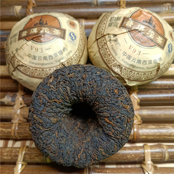 TAETEA V93 * Yunnan Menghai Dayi Puer Tuocha Ripe Pu'er Pu-erh Tuo Cha Tea