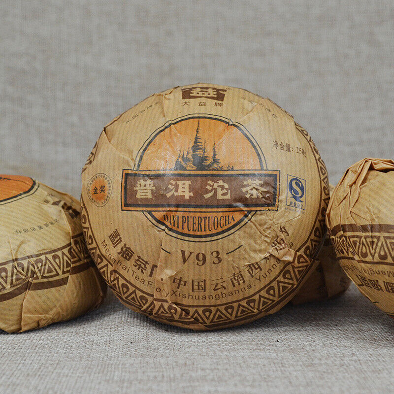 V93 * Yunnan MengHai Tea Dayi TAETEA Premium Ripe Puer Pu Erh Tuo Cha 250g Main image
