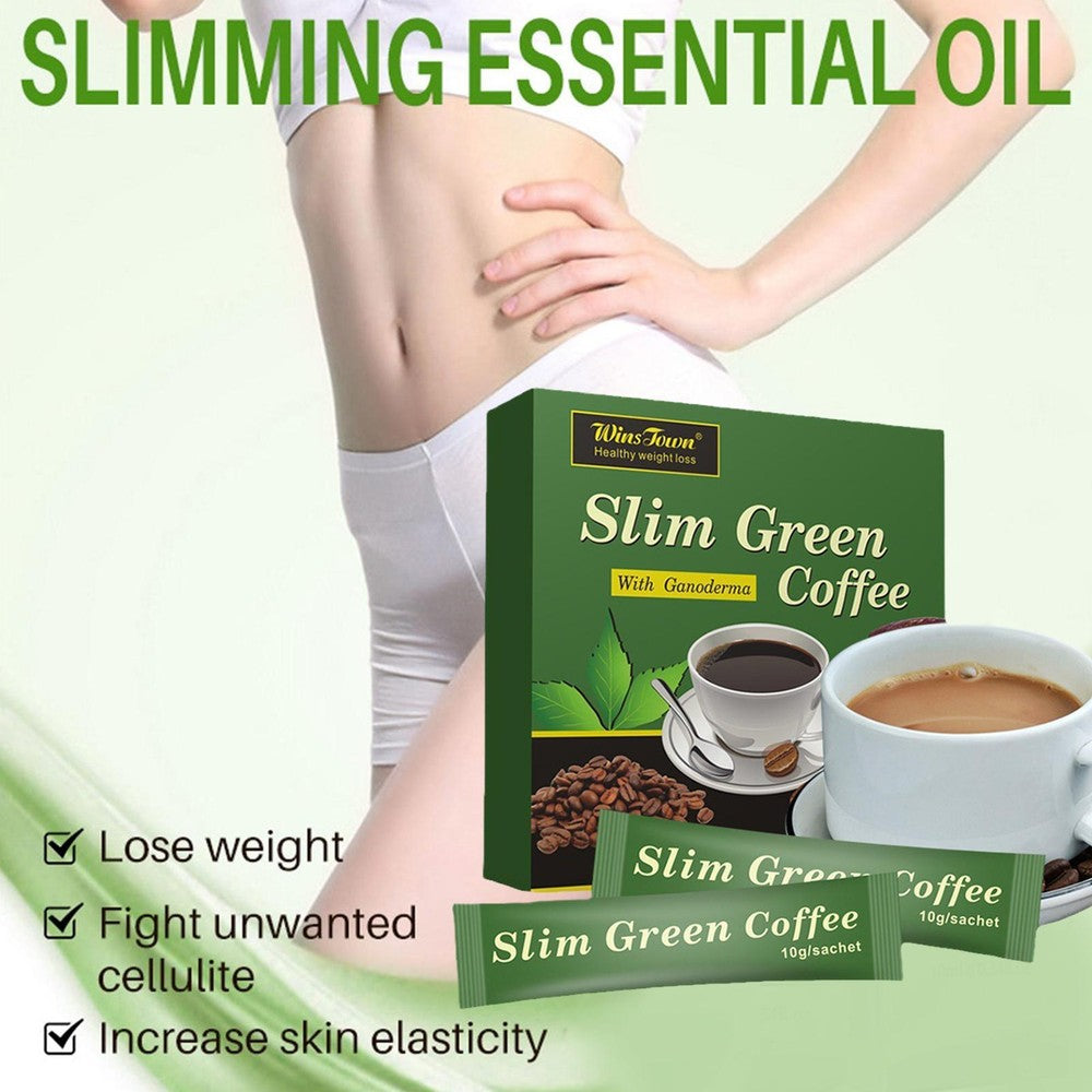 Weight Loss Detox Tea 18pcs Box Slim Green Coffee with Ganoderma