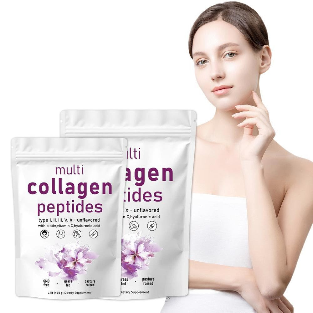 Multi Collagen Peptides Powder Hydrolyzed Protein Peptides (Type I,II,III,V,X)