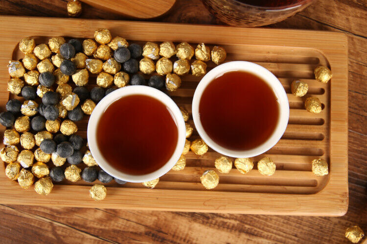 Yunnan Puer Tea CHA GAO Shu Puer Resin Tea Balls Shape Paste Ripe Puerth Cream