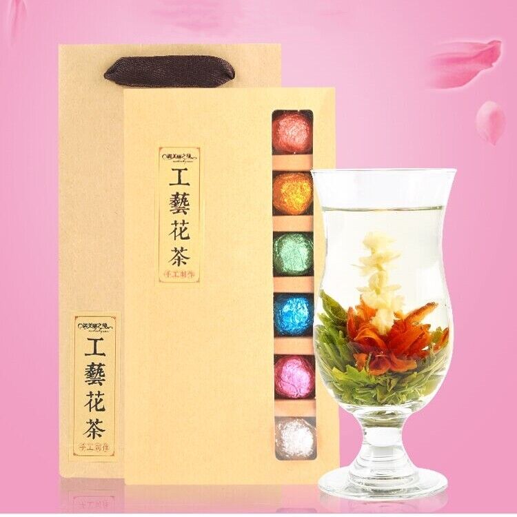 Blooming Tea Flowers Balls Green Tea Gift Box 18pcs Handmade Blooming Flower Tea Secondary image