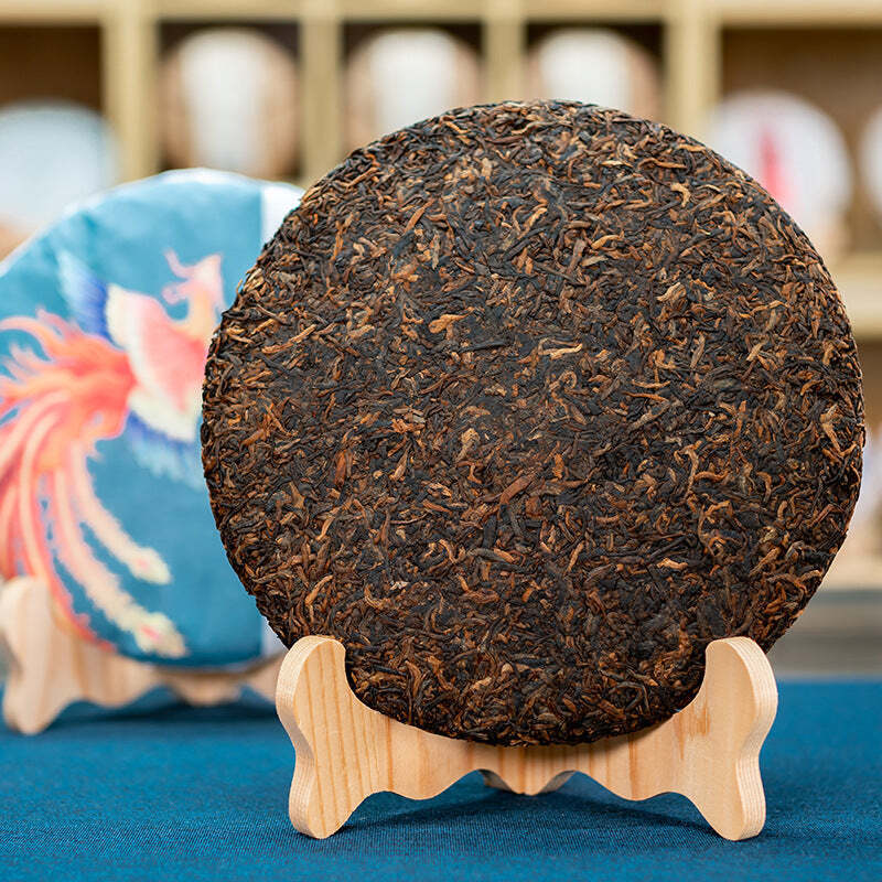 357g Pu-erh Cooked Tea Yiwuchunyun Ripe Puerh Tea Cake Chinese Pu'er Black Tea Secondary image