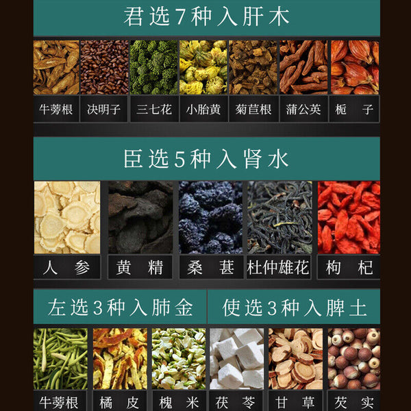 同仁堂养肝护肝十八味益肝茶菊花枸杞决明子茶牛蒡养生茶150g TongRenTang 18 Flavors Yigan Tea