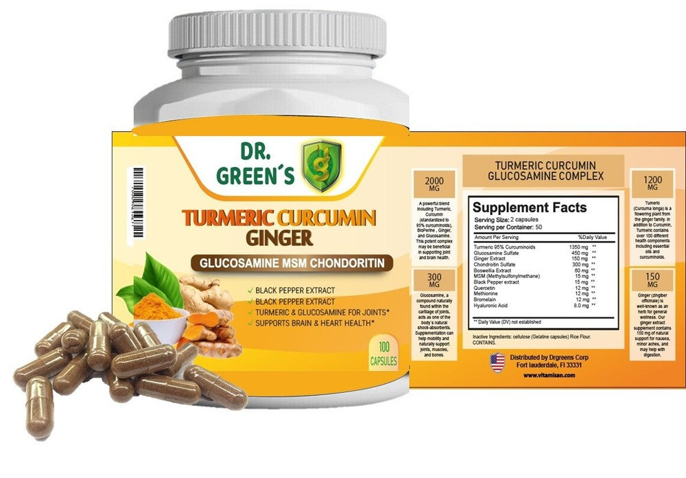Triple Strength Capsules 120 Turmeric Curcumin with Ginger and Bio pepper 2600mg Secondary image