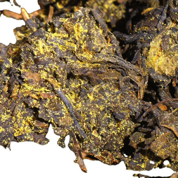 357g Golden Flower Dark Tea Jingwei Fu Tea Shaanxi Jinhua Qizi Fu Tea Brick